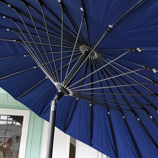 Navy Blue garden parasol 2