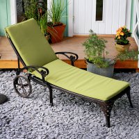 Vista previa: Green garden sunlounger cushion