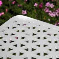 Vista previa: White metal claire garden side table 6