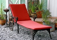 Vista previa: Red garden sunlounger cushion 2