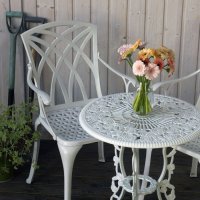 Vista previa: London Rose Table - White (2 Seater Set)