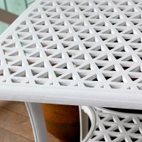 Vista previa: White claire aluminium garden side table 1