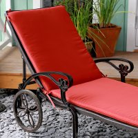 Vista previa: Red garden sunlounger cushion 1