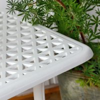 Vista previa: White metal claire garden side table 7