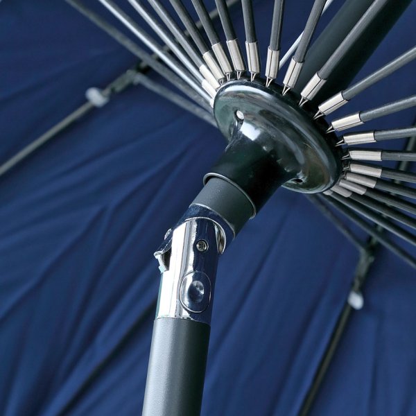 Navy Blue garden parasol 1